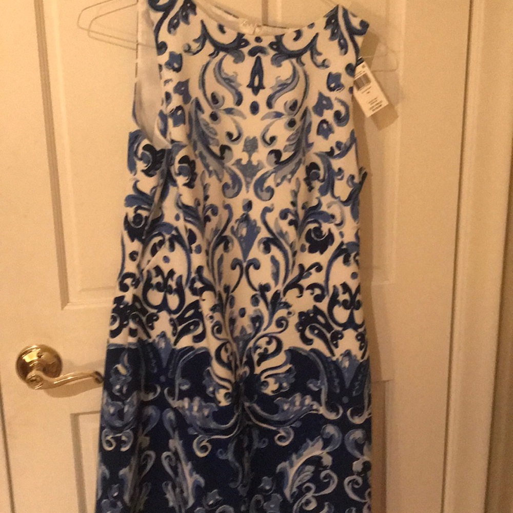 Blue floral dress